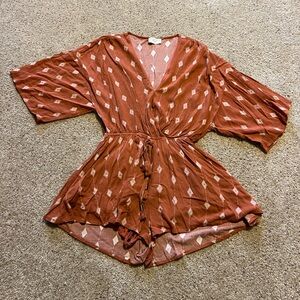 Vici Collection Short Sleeve Printed Romper